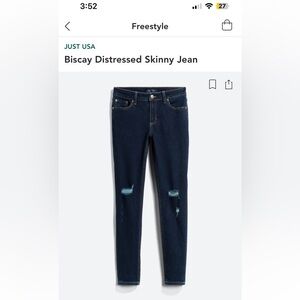 JUST USA, distressed skinny​​​​​